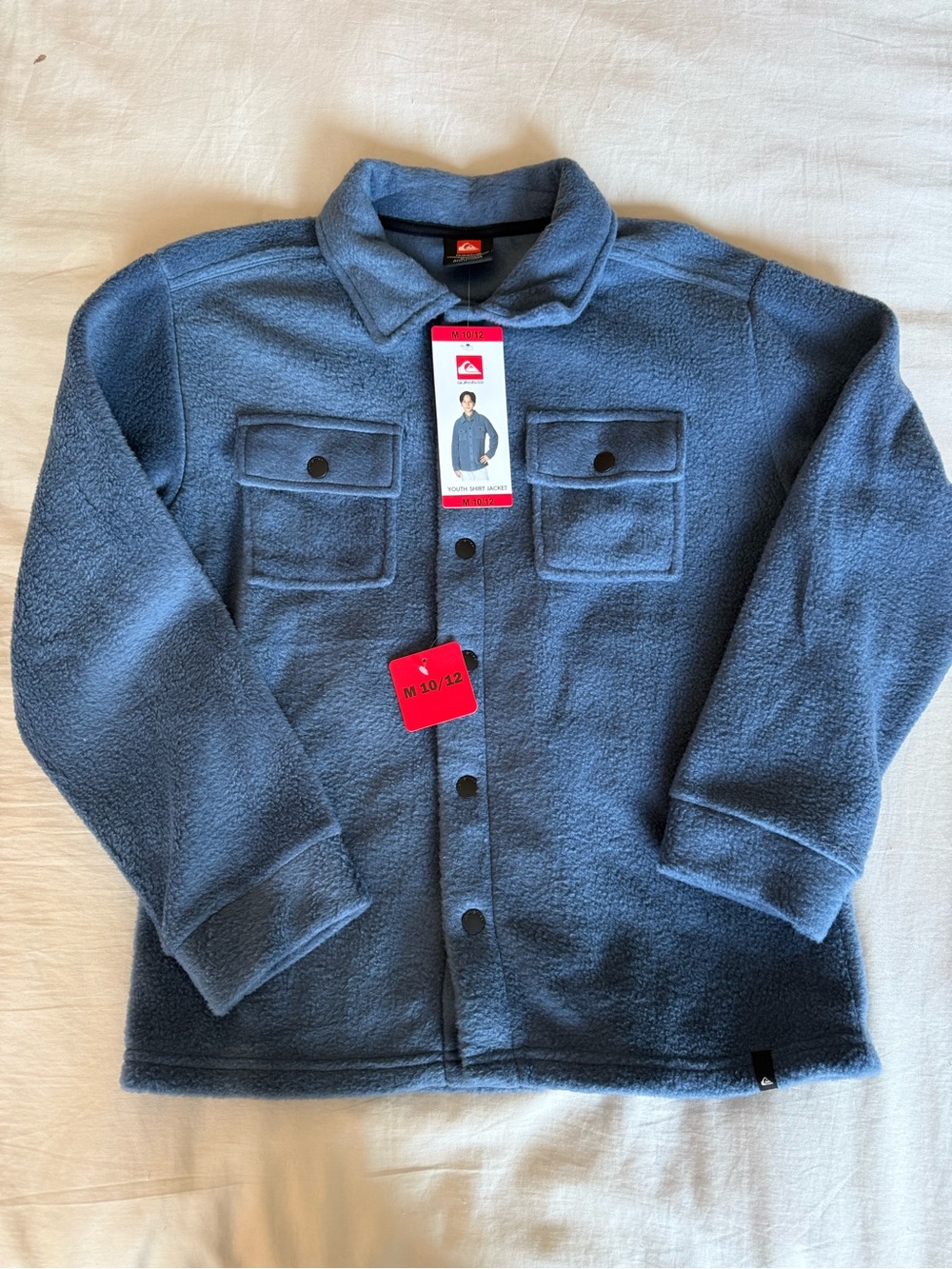 Quiksilver Slate Blue Youth Fleece Shirt Jacket